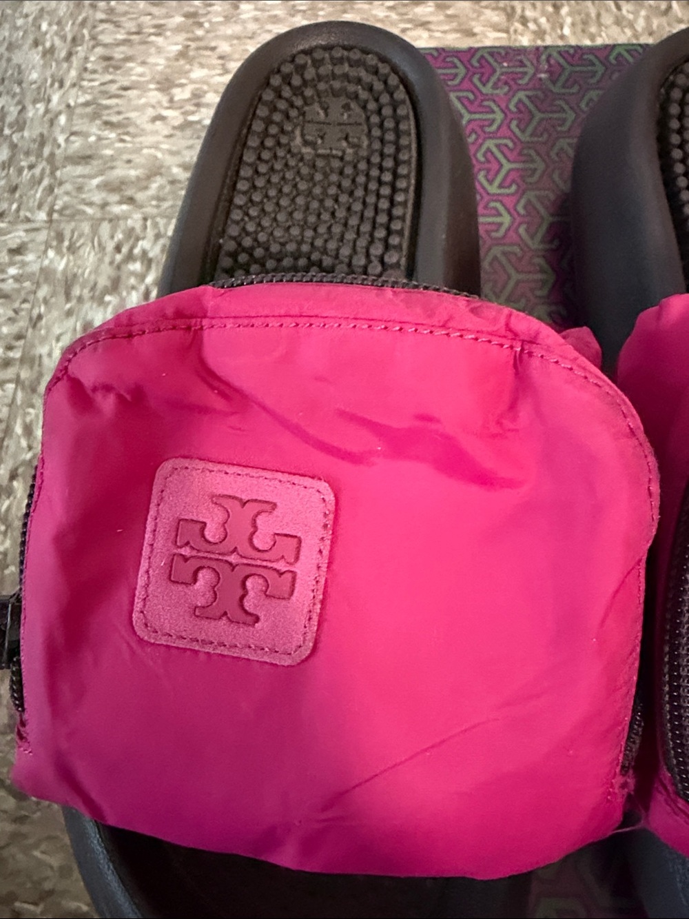 Tory Burch Magenta Pocket Sport Slide Sandals EUC - Picture 2 of 11